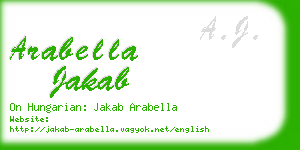 arabella jakab business card
